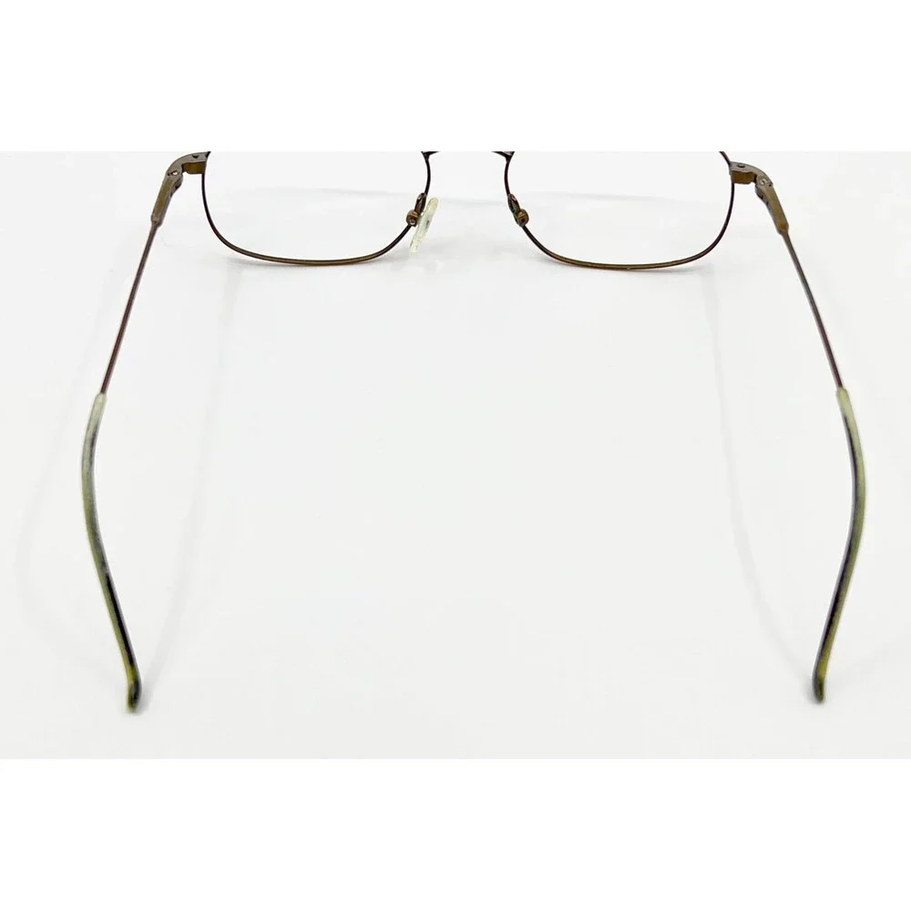 Safilo Elasta 7031 Eyeglasses Mens Brown Metal Oval Italy 47-19-140